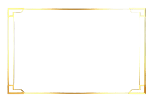 Elegant Gold Frame for Stylish Printable Designs png