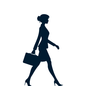 business woman silhouette isolated on transparent background png