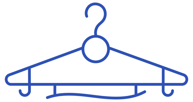 Clothes Hangers. Wooden, plastic and metal wire coat hangers. png