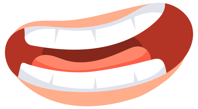 Funny mouths set. Talking mouth and lips. Smile with teeth, angry and laugh png