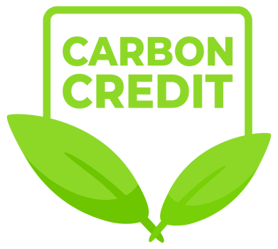 Environmentally conscious labels in green with Carbon Neutral text and a leaf symbol, for products supporting sustainable practices. png