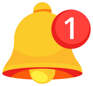 Notification bell icon set. Incoming inbox message. Social media reminder. illustration png