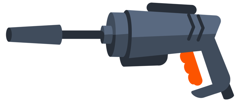 Pressure washing gun. Jet Spray on white background png