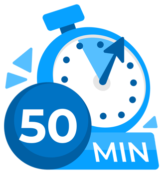 50 minutes timer. Stopwatch icon 50 min. Clock and watch limited cooking time. illustration. png