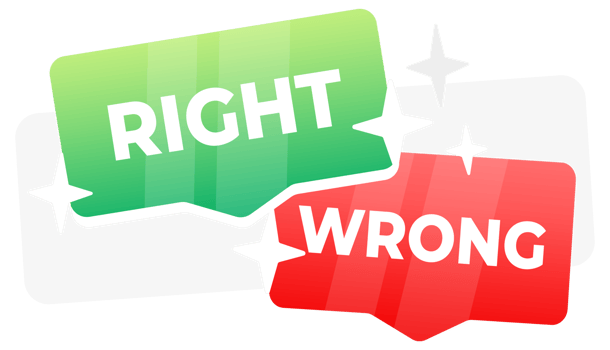 Right Wrong red and green sign, evaluation quiz. stock illustration png