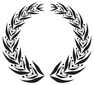 Simple black laurel wreath set. Different frame design elements. illustration png