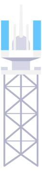 Radio, Mobile tower and antennas. Internet network. Communication towers set. Satellite antenna png