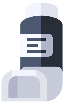 Asthma Inhaler icon set. Breather for Cough Relief, Allergic Patient. png