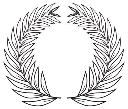 Simple black laurel wreath set. Different frame design elements. illustration png