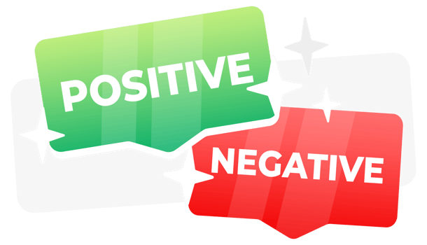 Positive and negative label, Checkmarks. illustration png