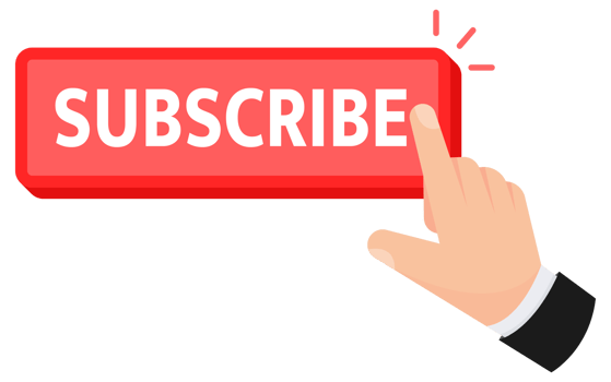 Flat Design Illustration of a Hand Pressing a Red Subscribe Button png