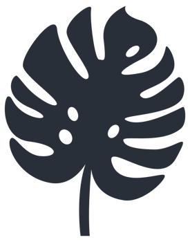 Collection of tropical plant leaf silhouettes, featuring a variety of shapes and sizes, ideal for botanical themes png