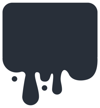 Black melting drips paint collection. Paint liquid. illustration png