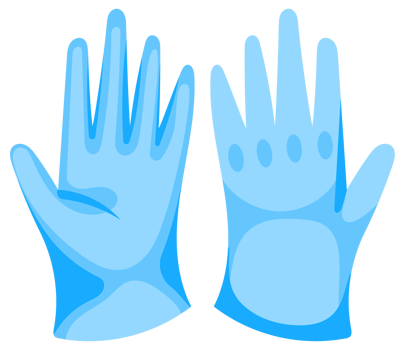 Warm winter gloves and mittens set. Cartoon winter gloves and mittens. png