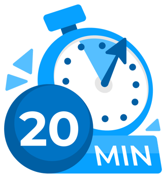 20 minutes timer. Stopwatch icon 20 min. Clock and watch limited cooking time. illustration. png