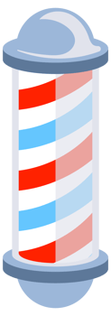 Hairdressers tools. Barbershop accessories cute elements isolated set. png