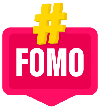 Fear of missing out fomo acronym representing social anxiety disorder png