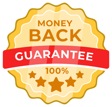 Attractive badge proclaiming a Money Back Guarantee , suitable for businesses offering consumer assurances and trust-building services png
