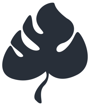 Collection of tropical plant leaf silhouettes, featuring a variety of shapes and sizes, ideal for botanical themes png