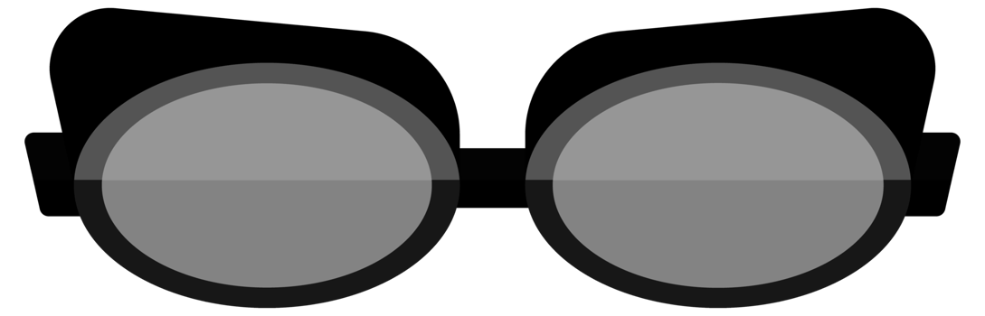 Fashion sunglasses accessory. Trendy plastic frame shades. Fashion Glasses png