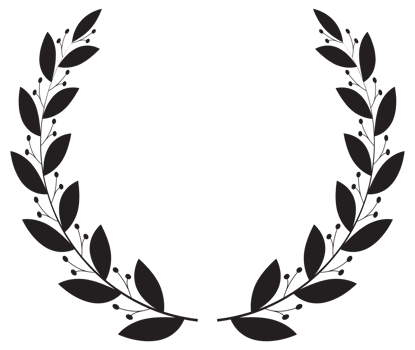Simple black laurel wreath set. Different frame design elements. illustration png