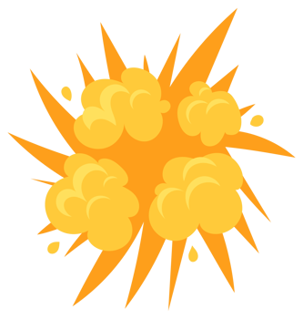 Boom Explode Effect Set. Explosions Collection. Bomb and dynamite explode effect png