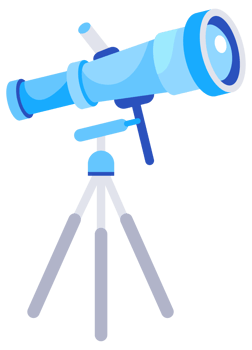 Binoculars, optical equipment. Search, explore and zoom vision set. png