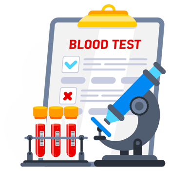 Medical blood test. Blood test laboratory. Laboratory research. illustration png