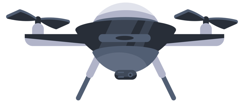 Four different drones flying and recording, showing the future of technology in our lives png