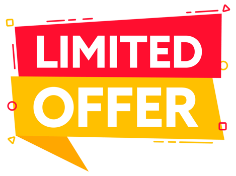 Limited Offer with clock for promotion. Last Offer label. Banner for sale promotion png