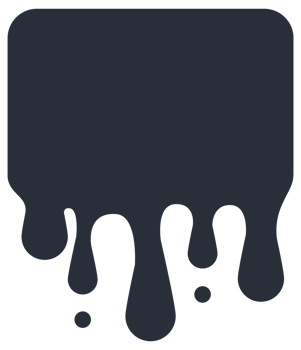Black melting drips paint collection. Paint liquid. illustration png