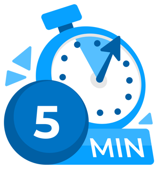 5 minutes timer. Stopwatch icon 5 min. Clock and watch limited cooking time. illustration. png