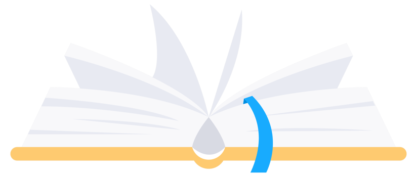 Open book in a flat style. Educational literature. Education and online class. Flipping pages png