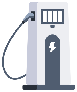 Car EV Charging station. Electric vehicle. Auto accumulator recharging. Alternative fuel. illustration png