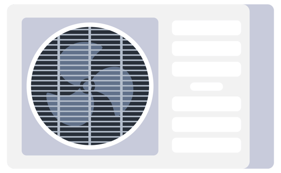 Air conditioner System. Faster Cooling. Device for monitoring the room temperature. illustration png
