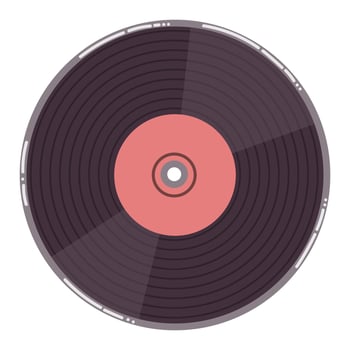 Retro phonograph record isolated on hite background. Music retro vinyl record. vector