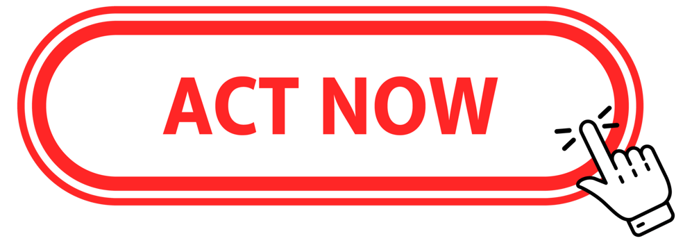 Act now Button with pointer clicking. Web button. Finger Pressing. Click to Act now Concept. illustration png