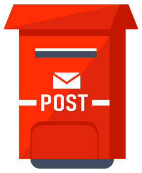Post mail boxes set. Letter boxes for communication, mailing. Mail newsletter package delivery png