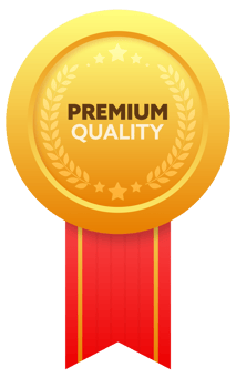 Premium quality Golden Medal. Quality Badges. stock illustration png
