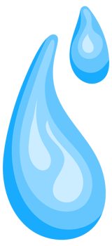 Set of blue water splashes flowing and splashing making different shapes png