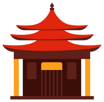 Traditional chinese buildings. China town city. Japan building architecture png