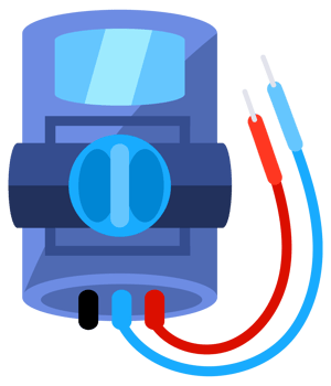 Multimeter electrical or electronics. Electrical measuring instrument. Measuring voltage, current. png