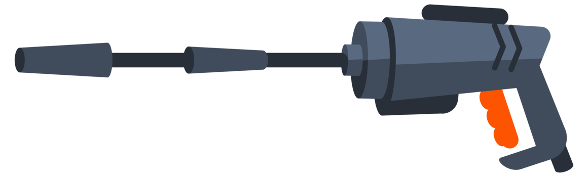 Pressure washing gun. Jet Spray on white background png
