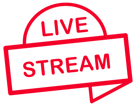 Live stream logo, icon Collection. Live online broadcasting, streaming. Social media png