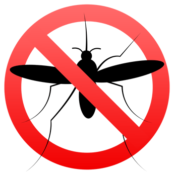 Mosquito silhouette with prohibited sign showing stop mosquitoes png