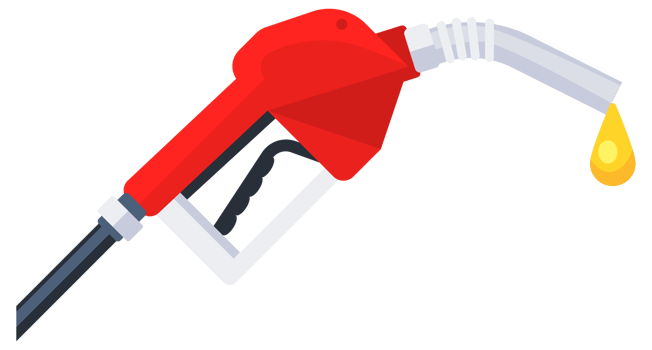 Fueling nozzle gasoline. Fuel pump, refueling gun. illustration png