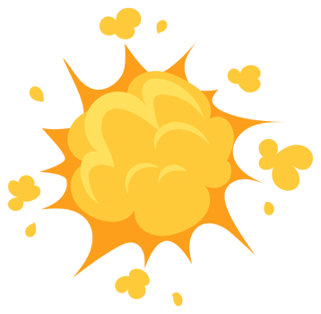 Boom Explode Effect Set. Explosions Collection. Bomb and dynamite explode effect png