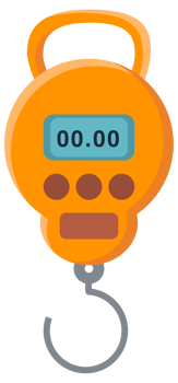 Store electronic and mechanical scales for weight measuring. Market or kitchen measuring instrument. illustration png