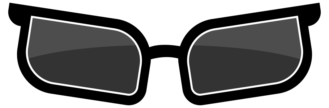 Fashion sunglasses accessory. Trendy plastic frame shades. Fashion Glasses png