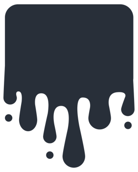 Black melting drips paint collection. Paint liquid. illustration png